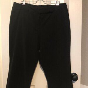 NY&C Y2K flat front cuffed hem cropped black dress pants size 16‎